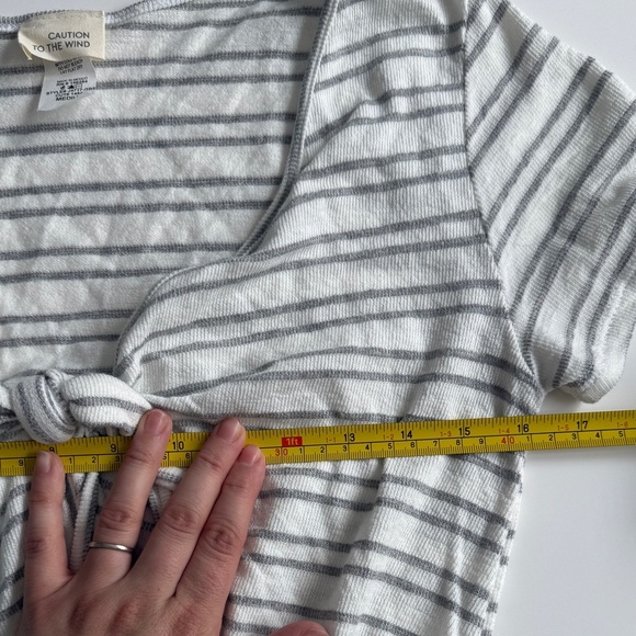 Caution to the Wind Wide Leg Jumpsuit Medium M Striped Comfort Loungewear Beach - Picture 5 of 8